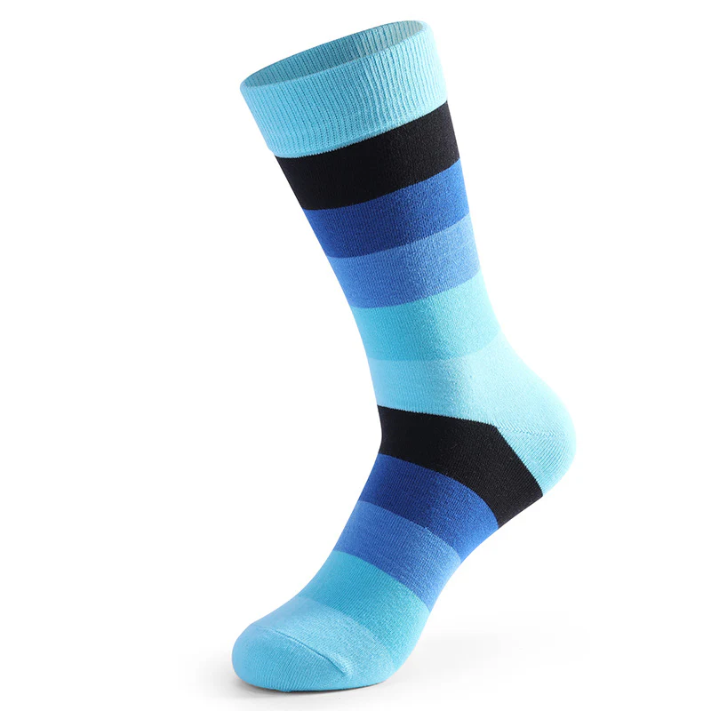 Lustige, bunt genähte Crew-Socken (5 Paar) – Bild 4