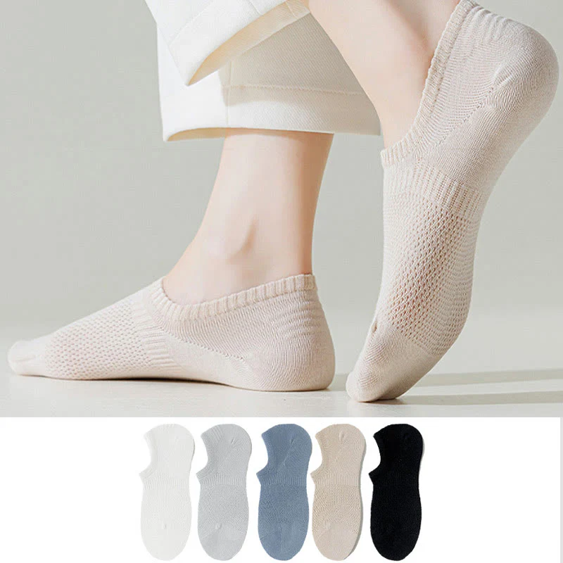 Sommerliche Mesh-No-Show-Socken (5 Paar)