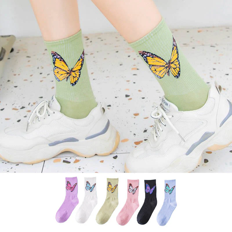 Butterfly Crew Socken (6 Paar)