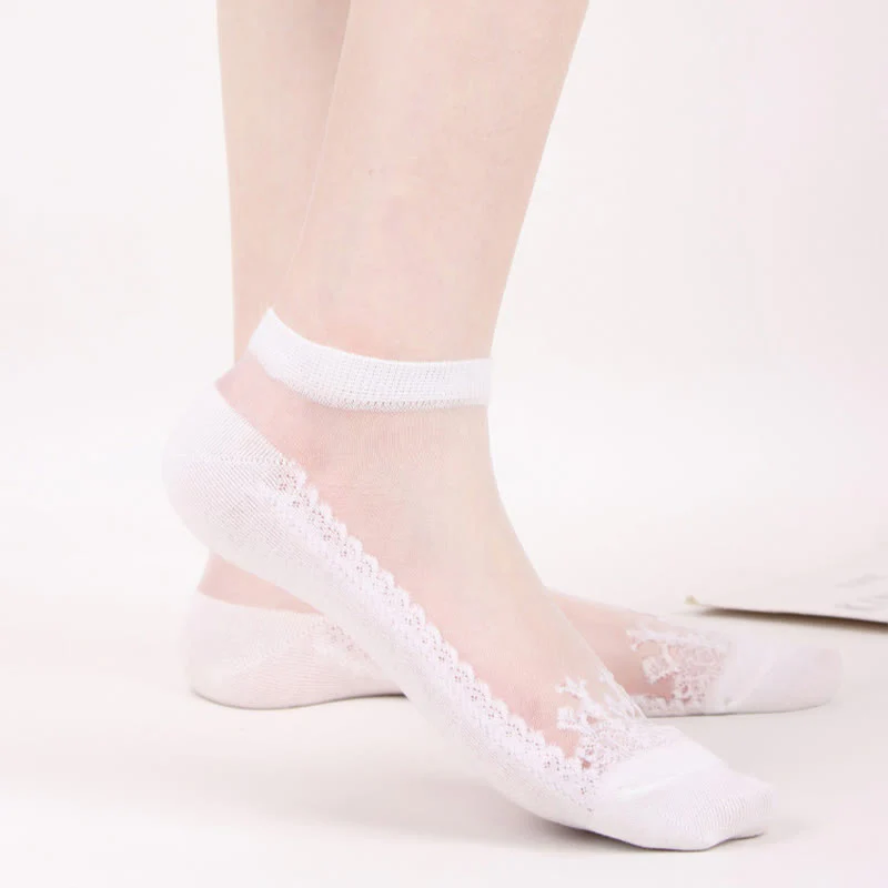 Transparente Jacquard-Söckchen (6 Paar) – Bild 5