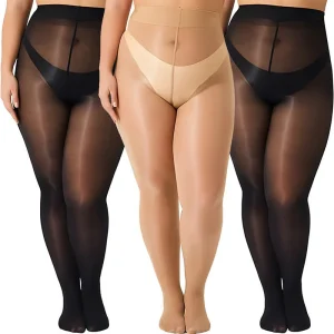 Glänzende, transparente Strumpfhosen (3 Paar)