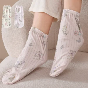 Wolkenweiche Baumwoll-Schlafsocken (2 Paar)