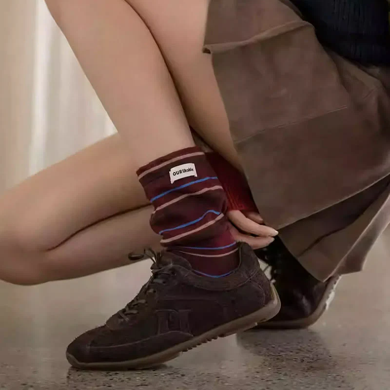 Stilvolle Schlafsocken mit Kontrastfarben (5 Paar) – Bild 8