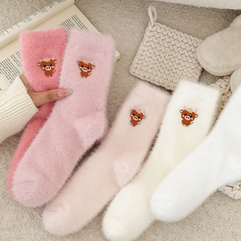 Socken mit Kuhmotiven (5 Paar) – Bild 4