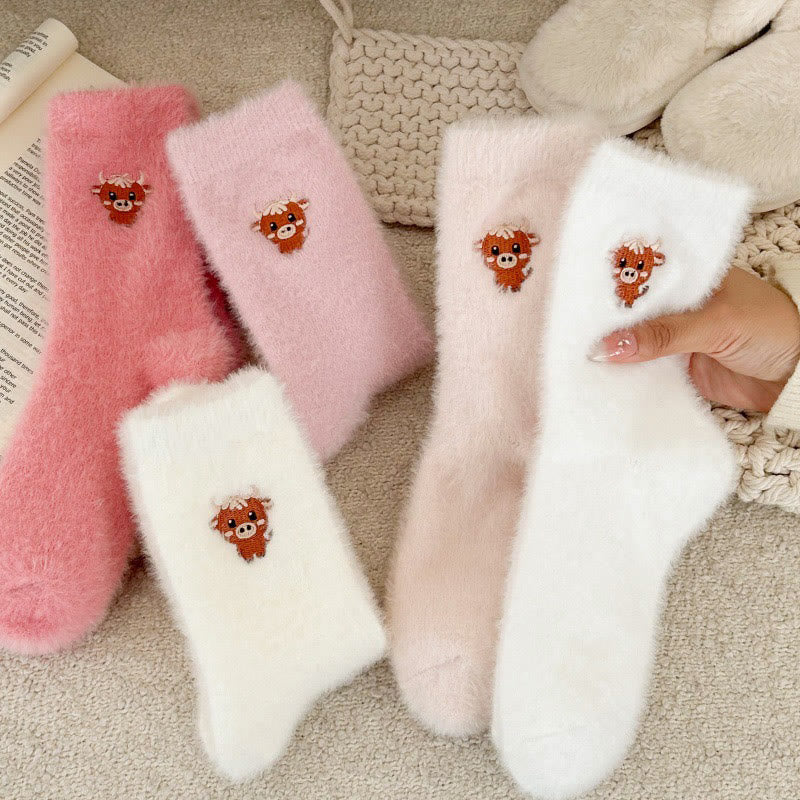 Socken mit Kuhmotiven (5 Paar) – Bild 5