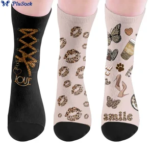 Socken mit Leopardenmuster