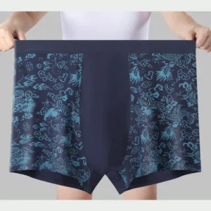 Boxershorts mit breitem, elastischem Bund und goldenem Muster (2er-Pack)