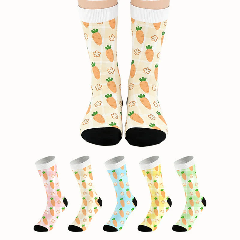 Karottenmuster-Socken (2 Paar)