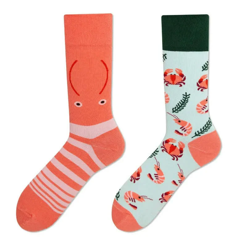 Krabben- und Garnelenviertel-Socken