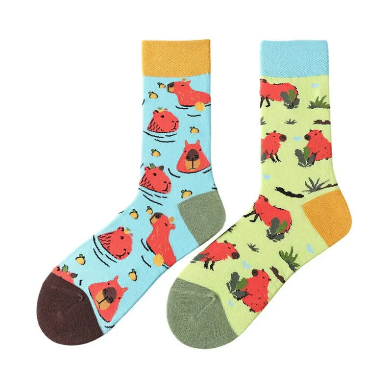 Niedliche Capybara-Viertel-Socken