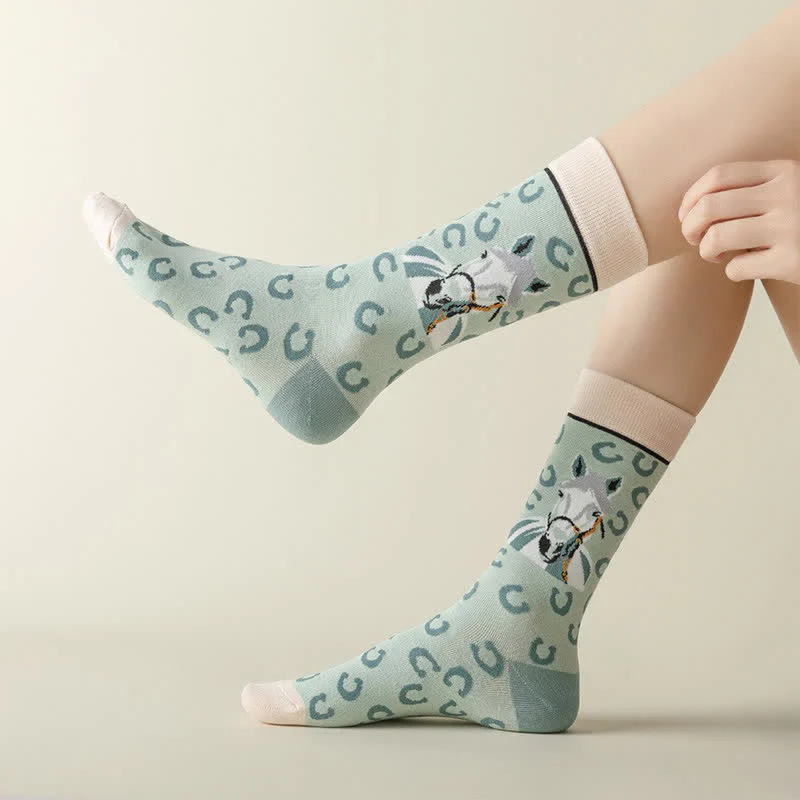 Socken mit Cartoon-Pferdemotiv (3 Paar) – Bild 6