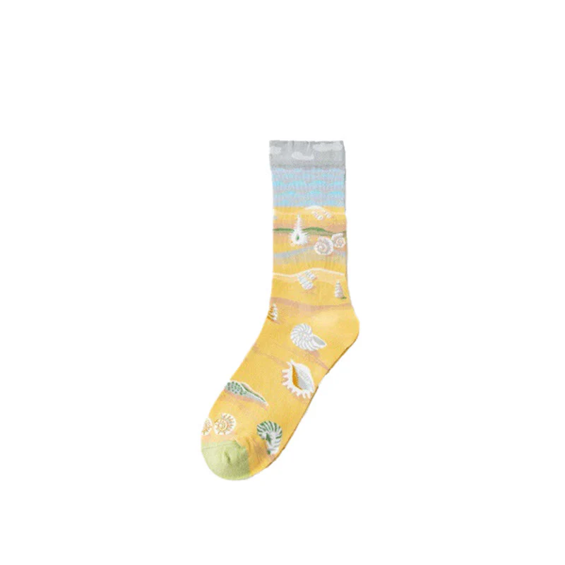 Viertelsocken mit verspieltem Malmuster (4 Paar) – Bild 8