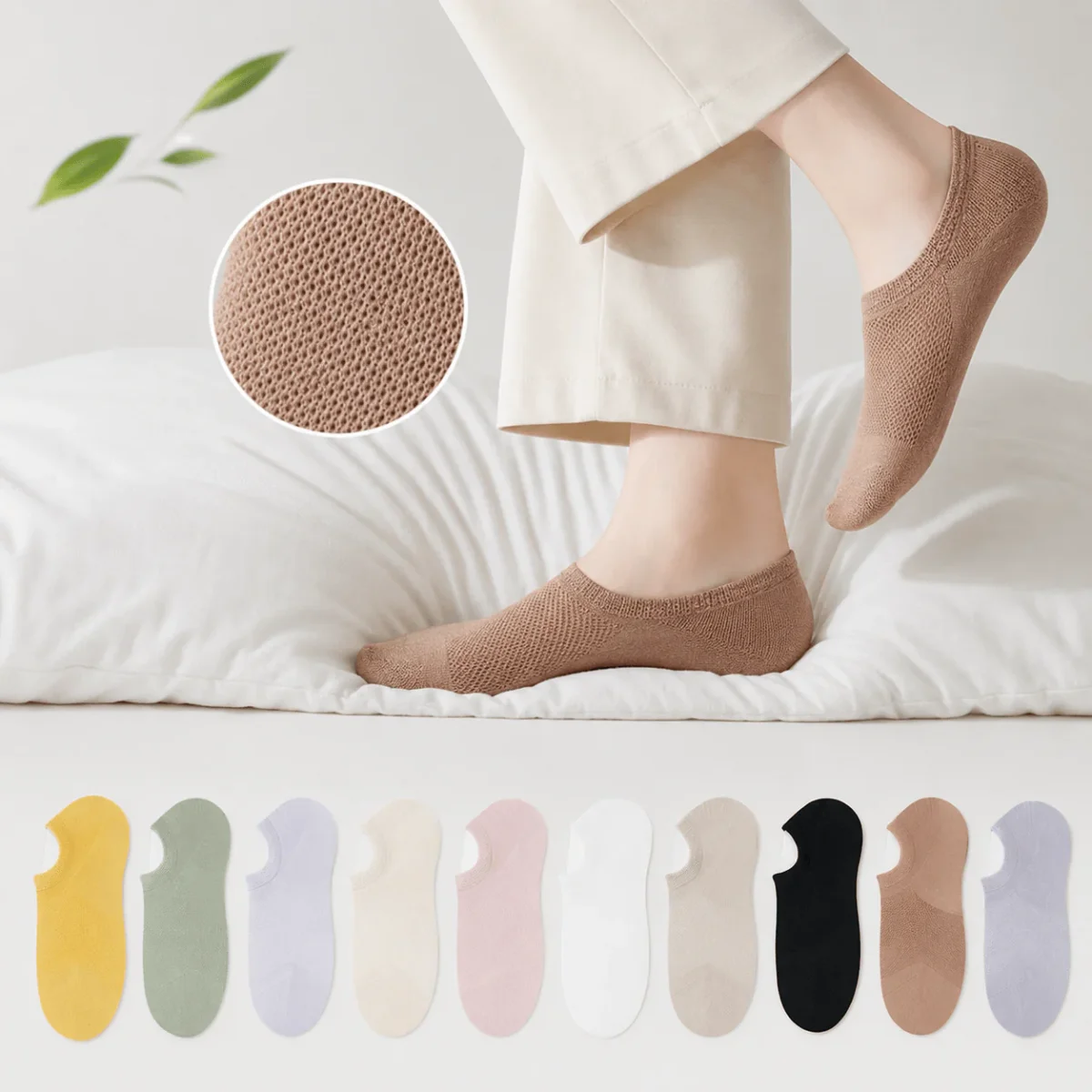 Unsichtbare Socken aus Bambus (10 Paar)