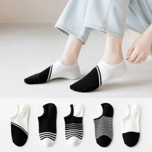 Bambusfarbene, unsichtbare Socken (5 Paar)