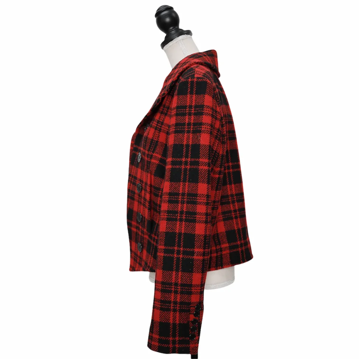 Saint Laurent Karierte Cropped Jacke im "Tartan"-Look – Bild 3