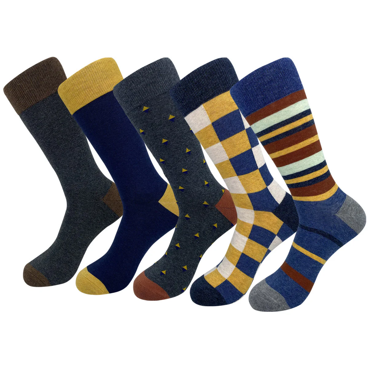 Modische karierte Socken (5 Paar)
