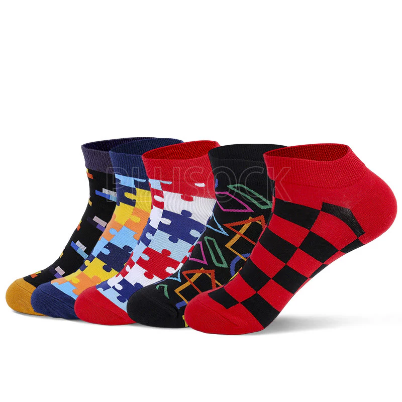 Puzzle-Knöchelsocken (5 Paar)