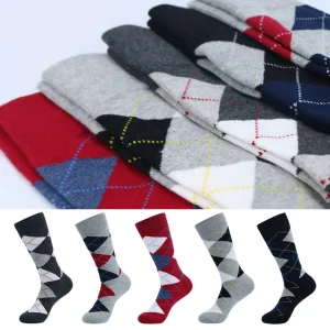 Dot Rhombus Crew Socks (5 Paar)