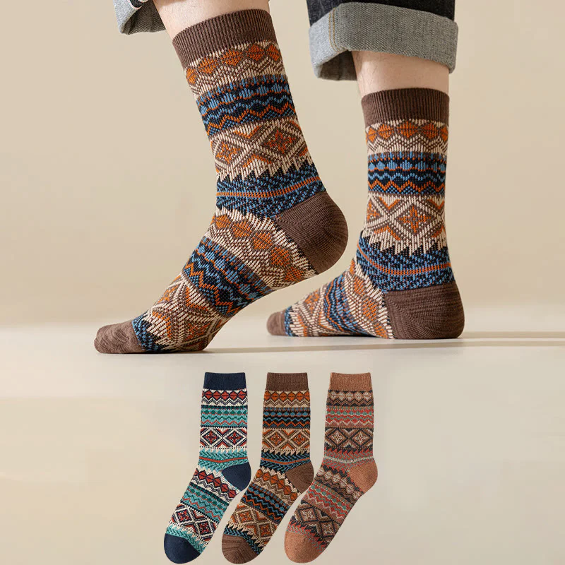 Retro-Socken mit atmungsaktivem Material (3 Paar)