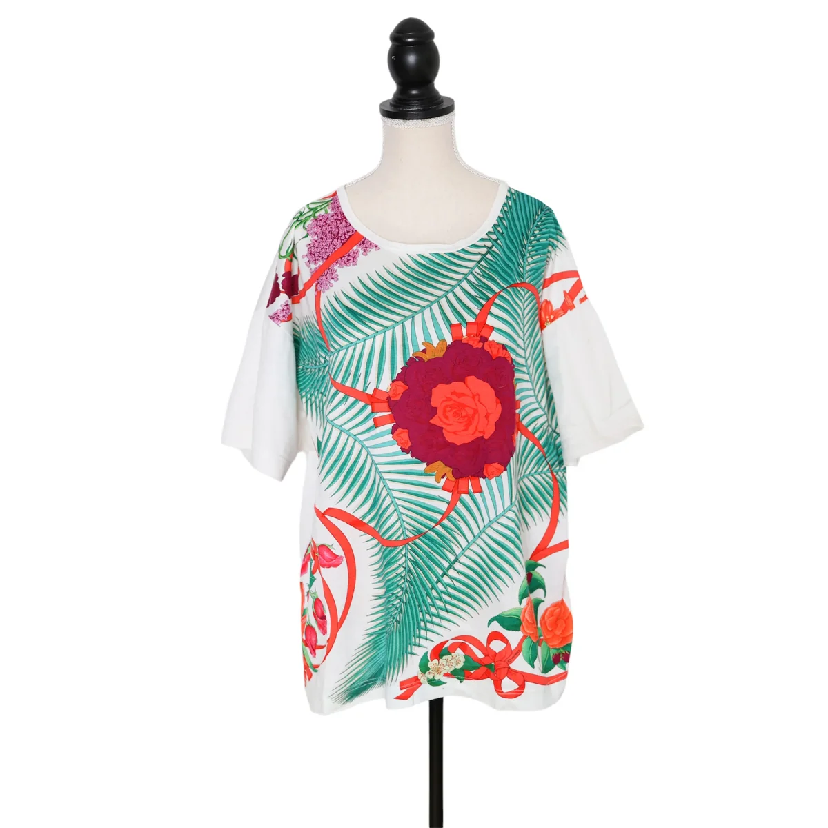 Hermès T-Shirt mit floralem Print