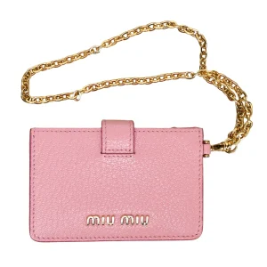 Miu Miu Kartenetui mit goldener Kette