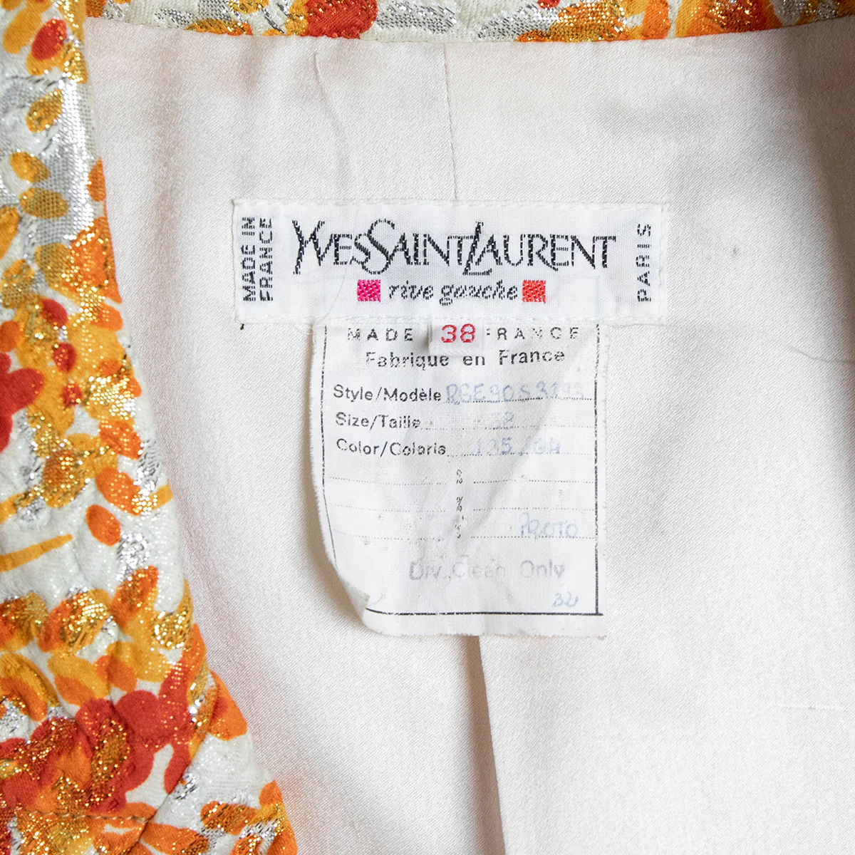 Yves Saint Laurent Aufwändig bestickter Vintage-Blazer mit Signature-Goldknöpfen – Bild 6