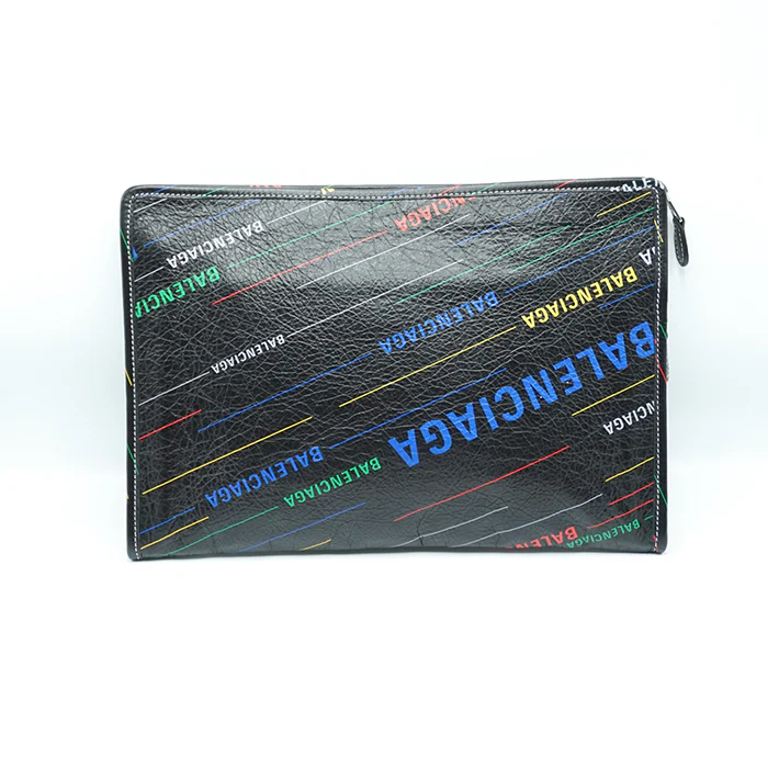 Balenciaga Clutch "Bazar" mit Logo-Print