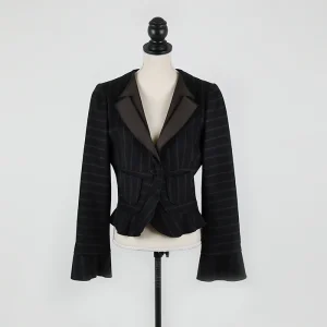 Emporio Armani Gestreifter Kurzblazer im Bolero-Stil