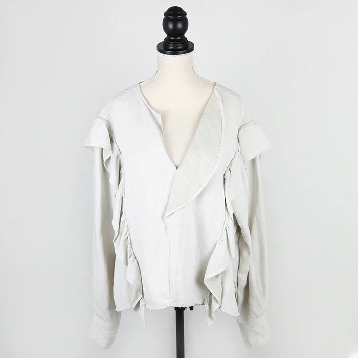 ISABEL MARANT ÉTOILE Ruffle Linen Shirt